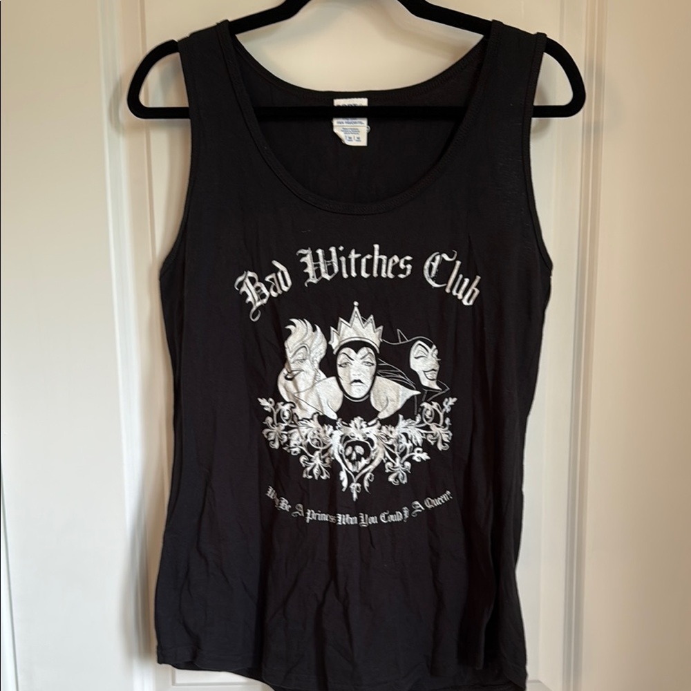 Disney Black Bad Witches Club Logo Tank Top